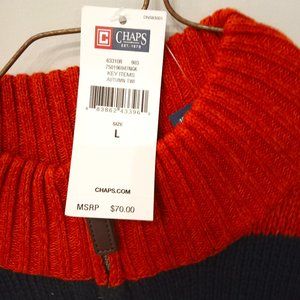 orange and blue sweater